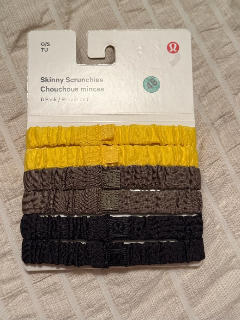 Lululemon Skinny Scrunchies 6-Pack - Yellow, green, Black